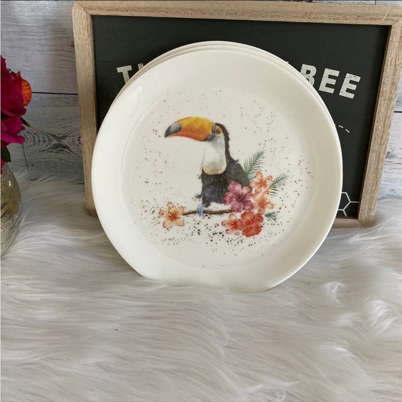Wrendale Designs Toucan of My Affection 8” Plate Set of Four - Picture 5 of 7